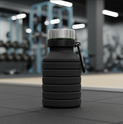 Botella de agua de silicona plegable